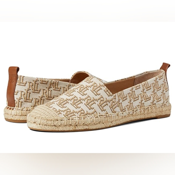 Lauren Ralph Lauren Shoes - Cameryn Espadrilles - Khaki, Deep Saddle Tan